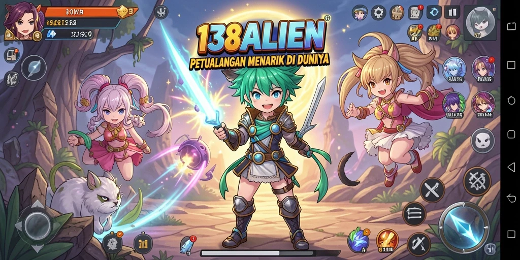 Tampilan gameplay 138ALIEN dengan karakter Anime yang menarik dan aksi seru.