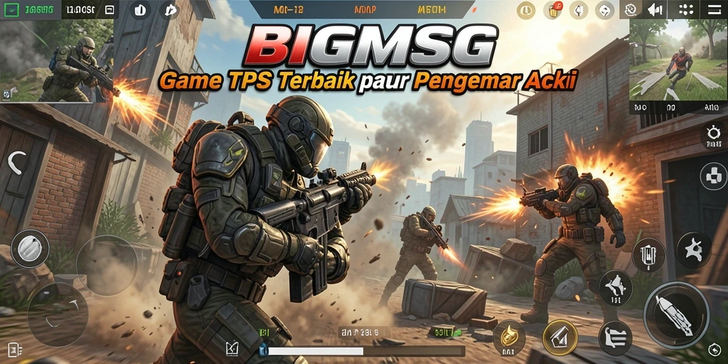 Tampilan gameplay mendebarkan dari BIGMSG yang menunjukkan pertempuran intens.