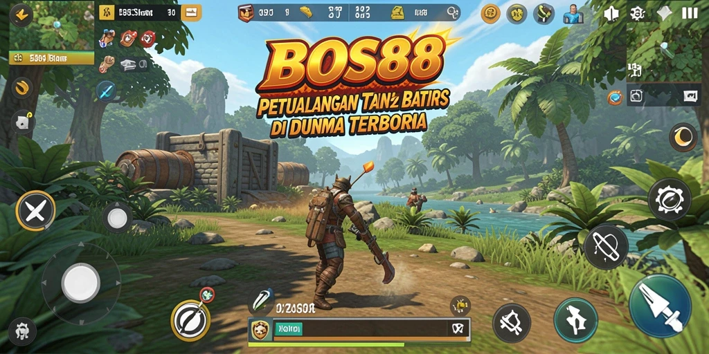 Screenshot gameplay BOS88 menggambarkan eksplorasi dunia terbuka yang memukau.