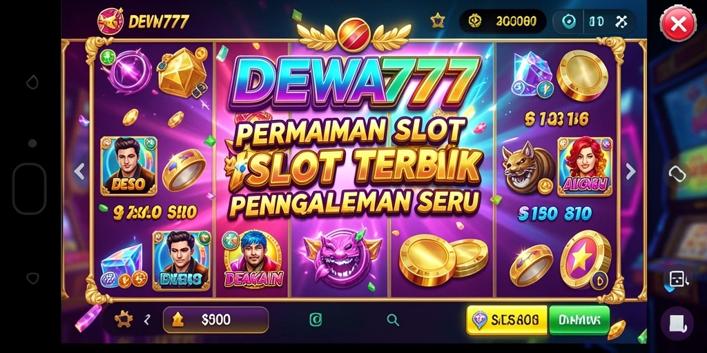 Tampilan gameplay slot DEWA777 yang menarik dan penuh warna.