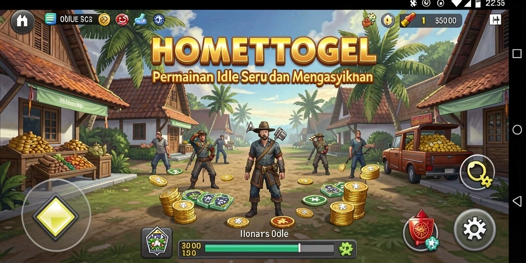 Tampilan seru gameplay HOMETOGEL yang menarik.