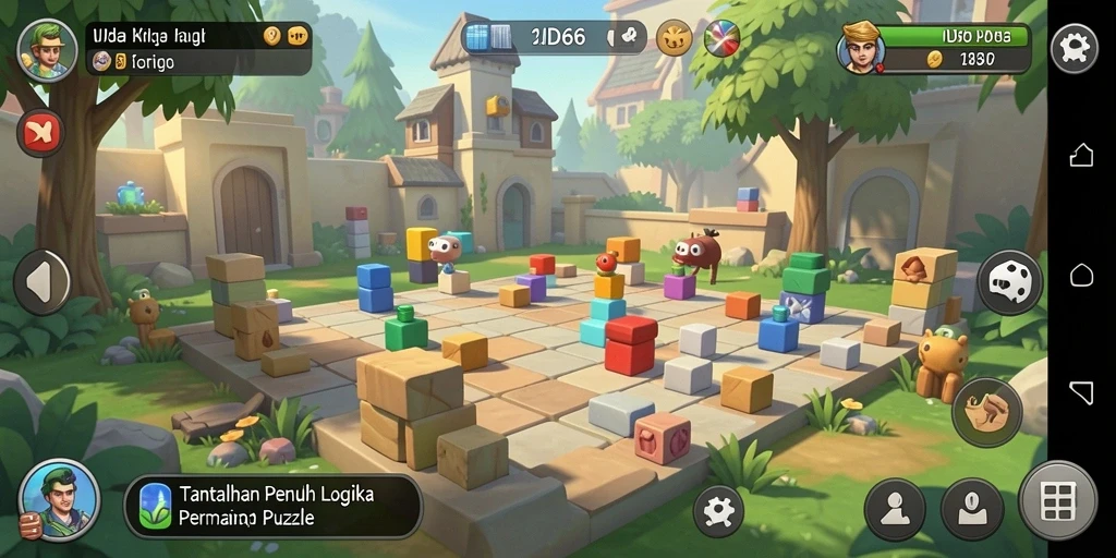 Tampilan gameplay ID66 yang menantang dan berwarna.