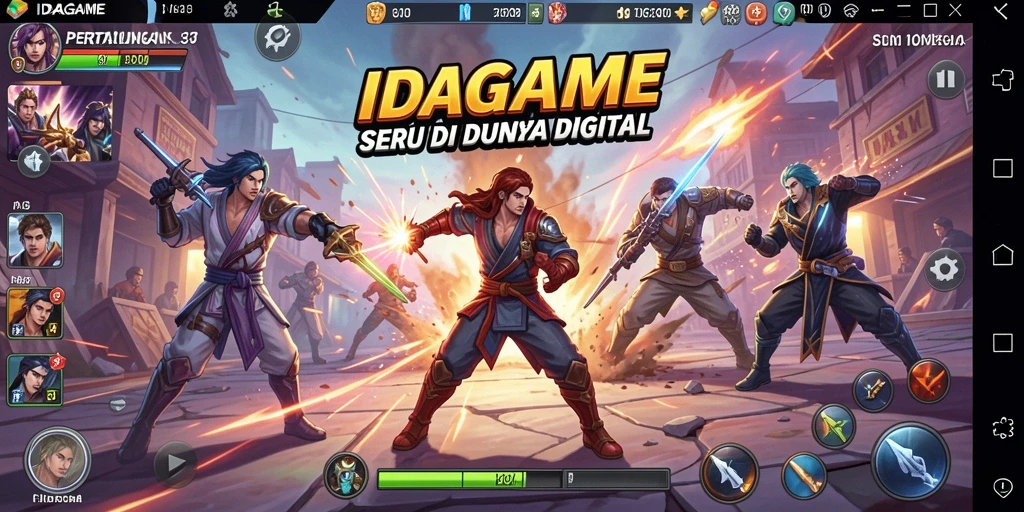 Tampilan pertarungan seru dalam IDAGAME yang penuh aksi.