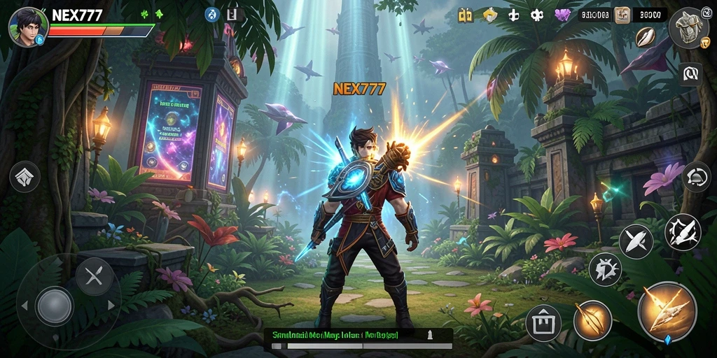 Tampilan gameplay menarik dalam NEX777 dengan karakter dan skenario yang mengasyikkan.