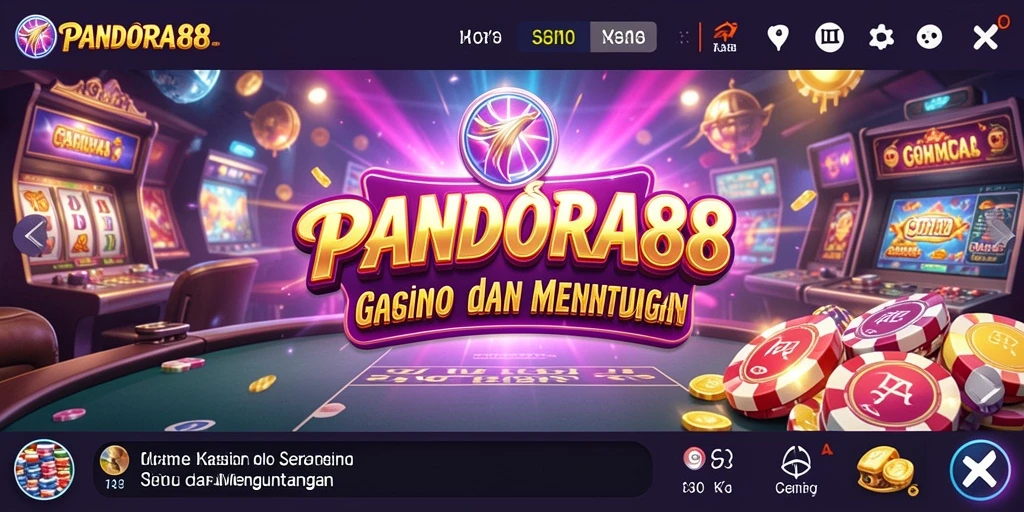 Tampilan permainan kasino yang mendebarkan dan mengasyikkan di PANDORA88.
