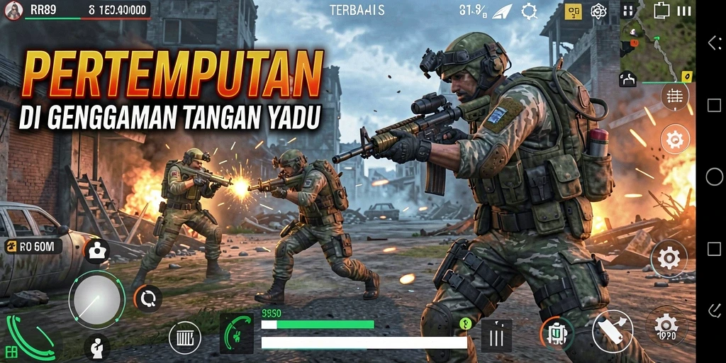 Gameplay mendebarkan di RR89 dengan aksi tembak-menembak yang intens.