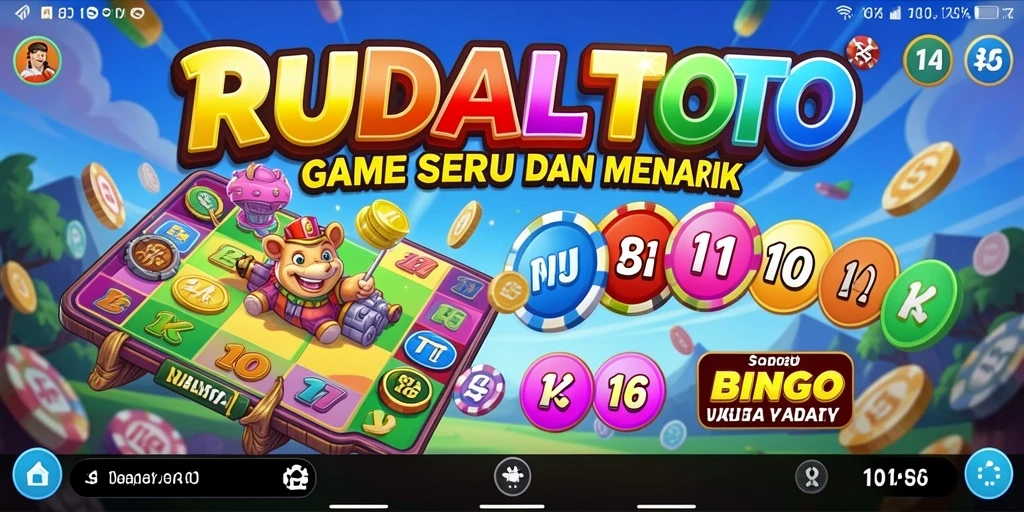 Tampilan gameplay RUDALTOTO yang menegangkan dan penuh warna.