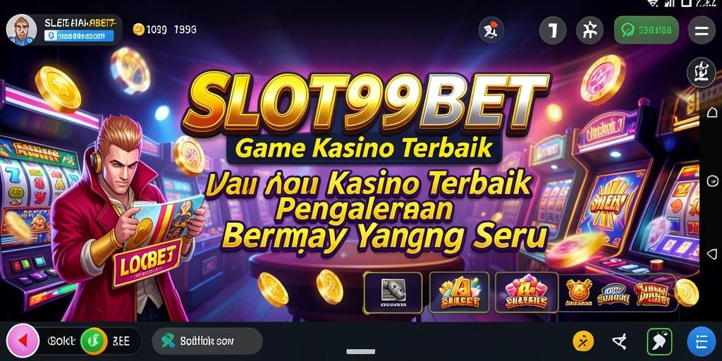 Tampilan utama SLOT99BET menampilkan permainan Kasino yang menarik dan interaktif.