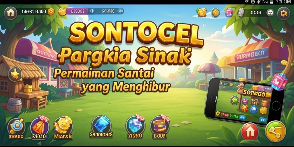 Tampilan gameplay SONTOGEL yang ceria dan menarik untuk semua usia.