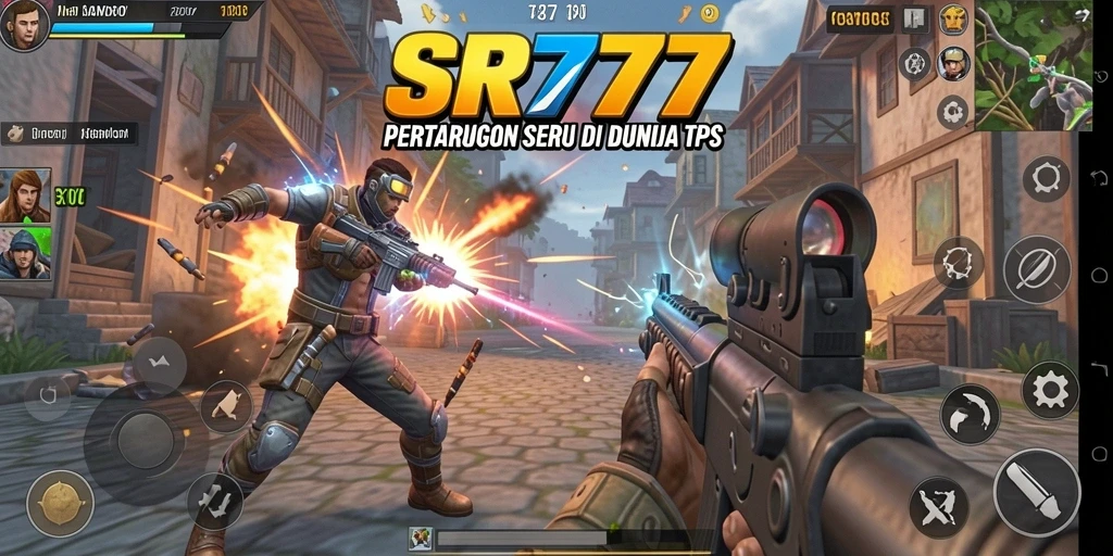 Screenshot gameplay SR777 menampilkan aksi pertempuran yang mendebarkan di TPS.