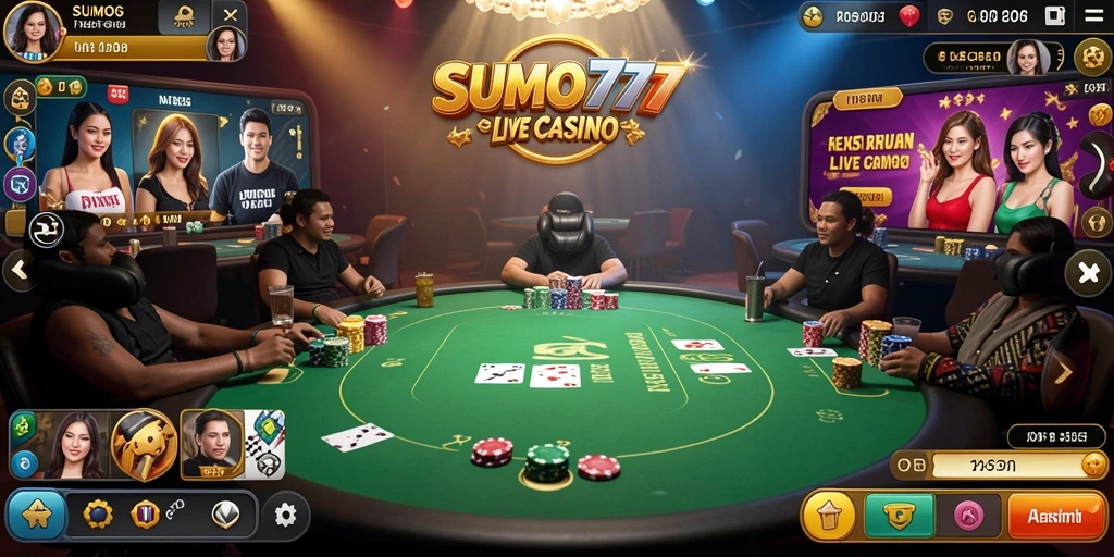 Tampilan menarik dari gameplay Live Casino SUMO777 yang penuh aksi.