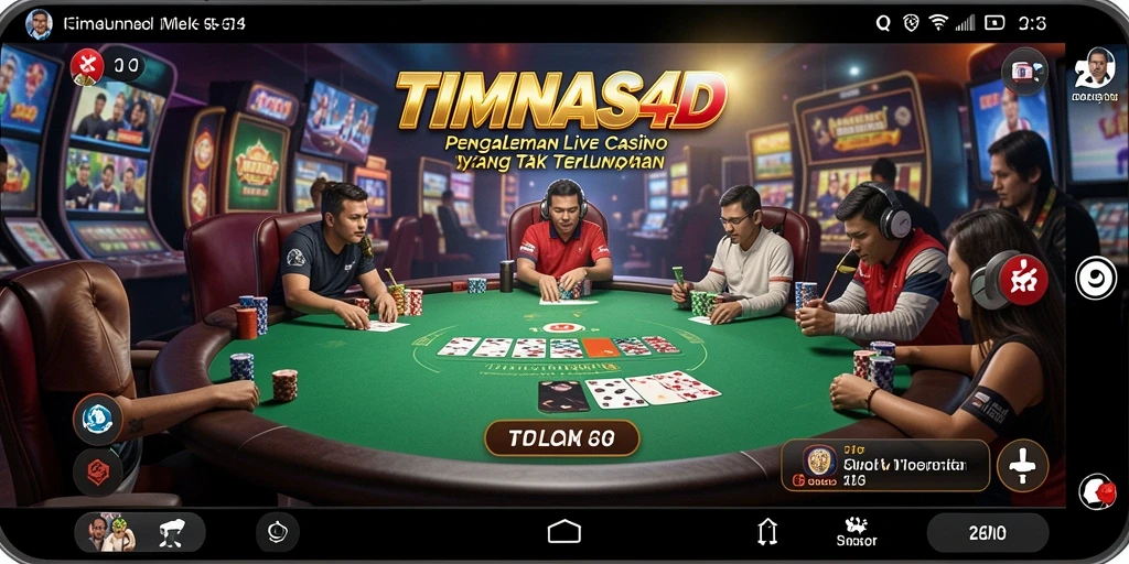 Tampilan gameplay yang mengasyikkan dari Live Casino TIMNAS4D.