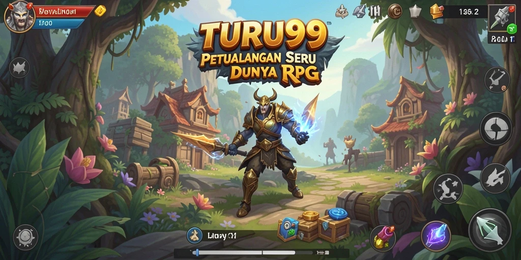 Screenshot TURU99 menampilkan karakter beraksi dalam pertarungan seru di dunia RPG yang menakjubkan.