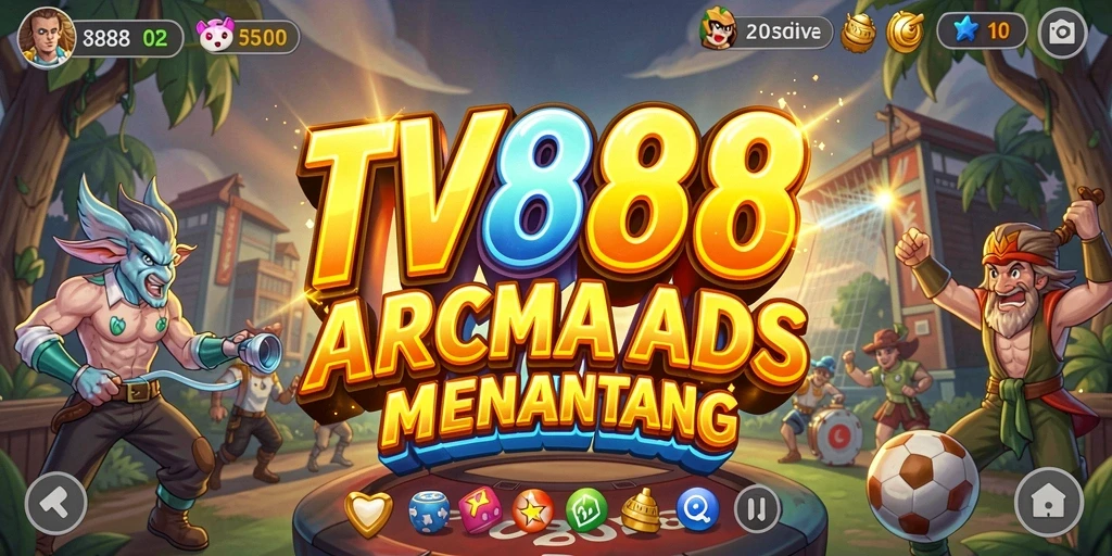 Screenshot gameplay TV888 yang menunjukkan aksi seru dalam game Arcade.