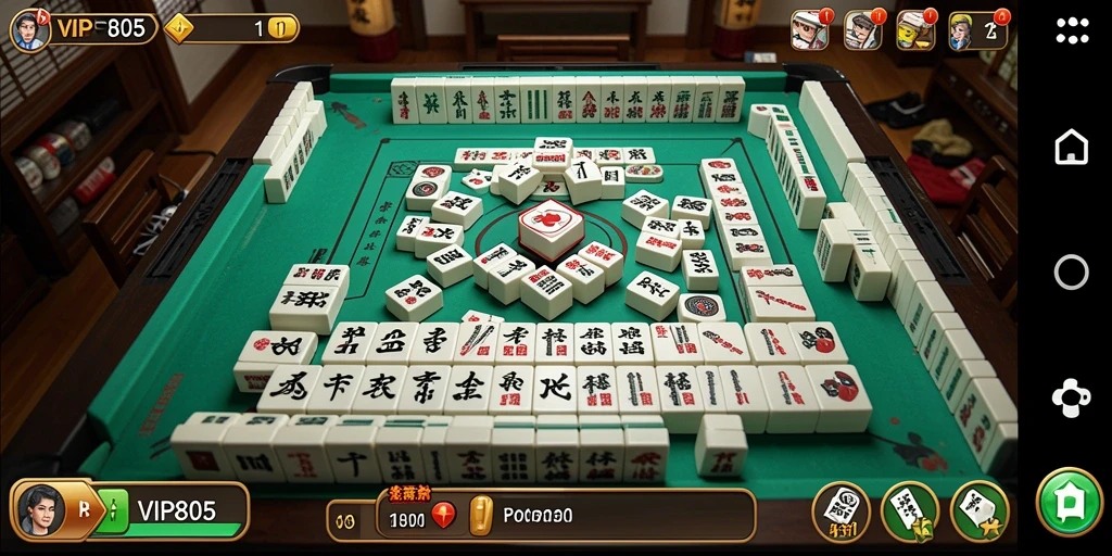 Screenshot utama VIP805 menunjukkan aksi seru permainan Mahjong.