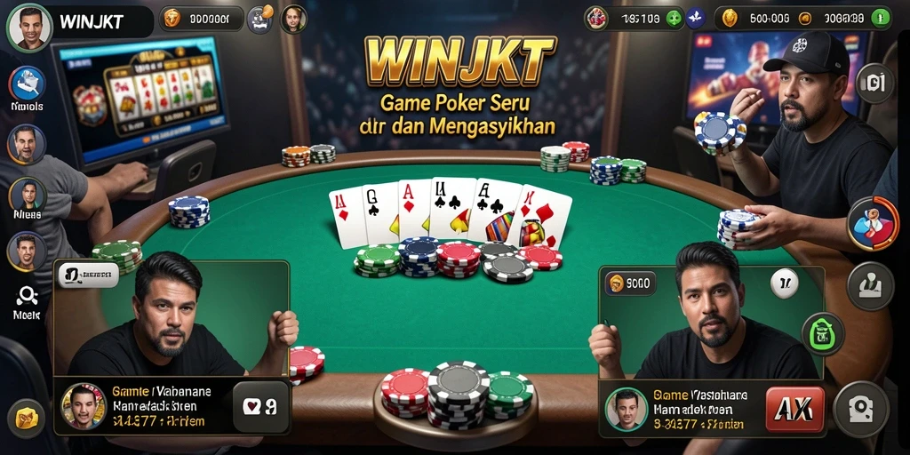 Tampilan gameplay WINJKT yang penuh aksi dalam permainan Poker.